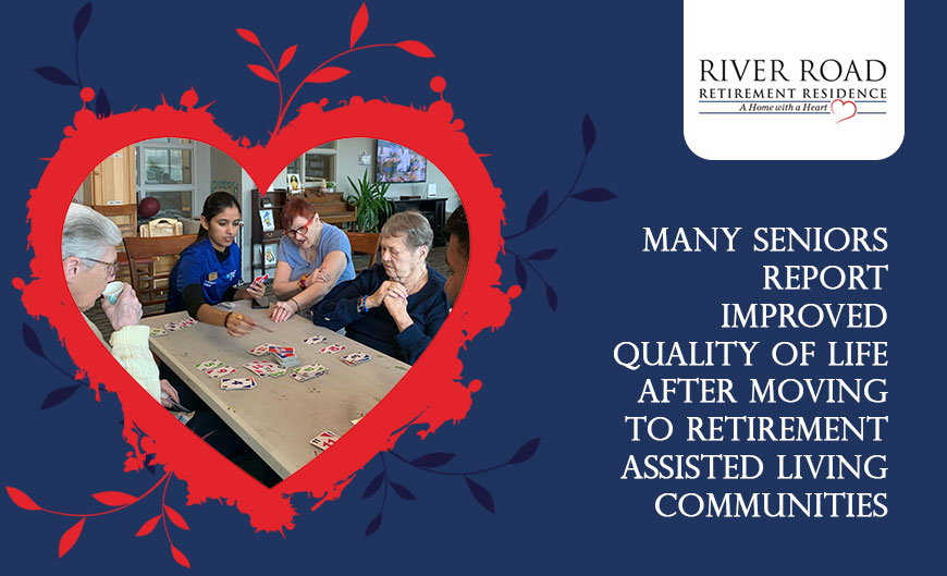 Seniors in retirement community with enhanced well-being